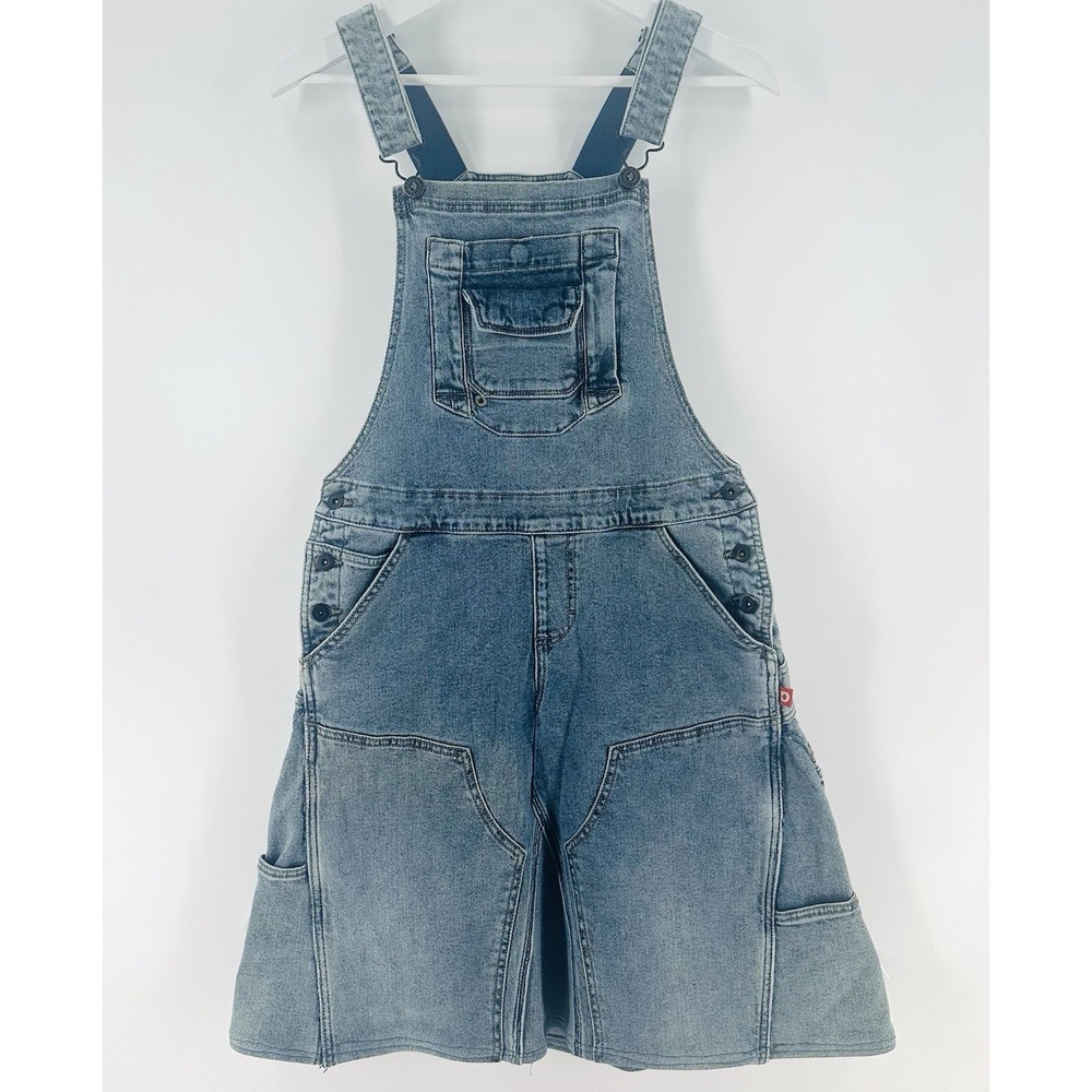 Rare Dovetail Workwear Womens‎ Denim Skirt Bib Sz 6 Carpenter Overalls R1034 - Picture 2 of 9